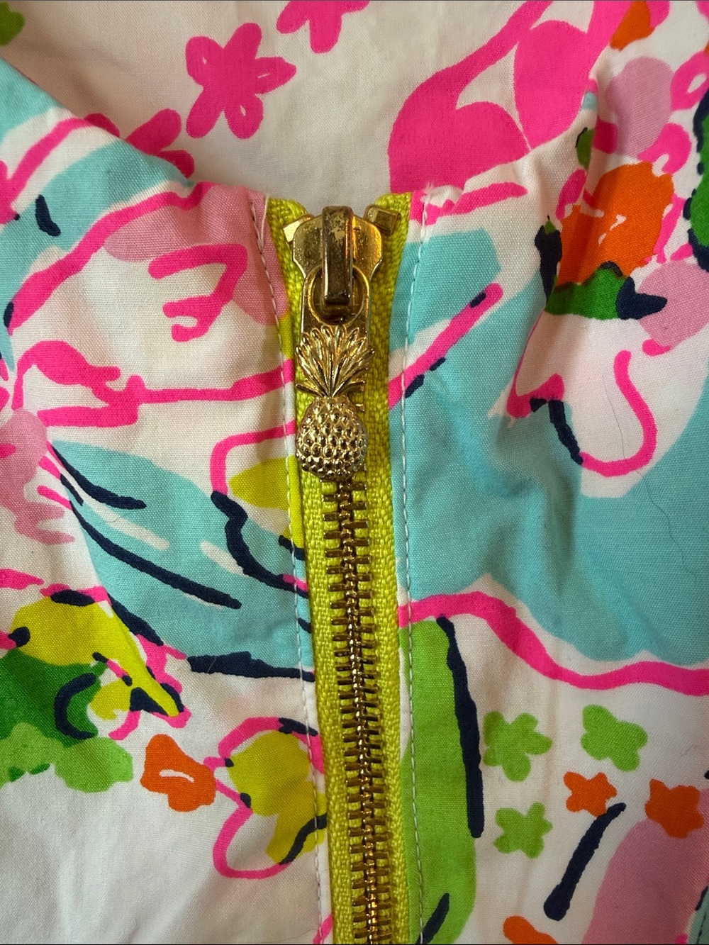 Lilly Pulitzer Floral Sundress — Pink, Aqua & Lime - Picture 3 of 6